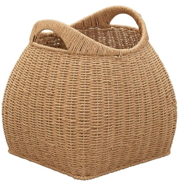 NWT Essentials Natural Woven Basket